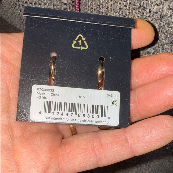 Givenchy Gold and Red Teardrop Earrings - Picture 5 of 5